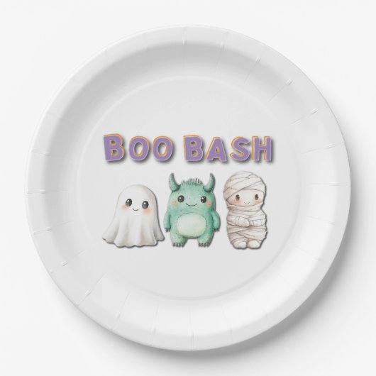 かわいいコスチュームハローウィンパーティ ペーパープレート (正面)