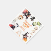 かわいいコスチュームパーティーハロウィンモンスターバースデー スタンダードカクテルナプキン (角)