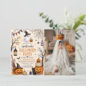 かわいいコスチューム ハロウィンパーティー 招待状 (スタンド正面)