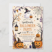 かわいいコスチューム ハロウィンパーティー 招待状 (正面)