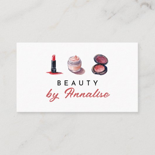 かわいいコスメのメイクアップアーティスト 名刺 (正面)