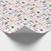 かわいいコスメティックメイクアップパターン ラッピングペーパー (角)