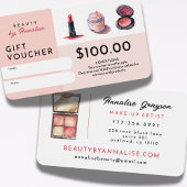 かわいいコスメメイクアップアーティスト美しいギフトカード