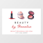 かわいいコスメメイクアップアーティスト ウィンドウサイン (シート)