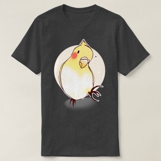 かわいいコッカティエル鳥 Tシャツ (デザイン正面)