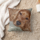 かわいいコッカースパニエル犬ギフトパーソナライズされた クッション (ブランケット)