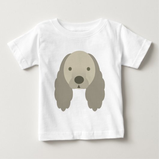 かわいいコッカースパニエル犬ドギー非常に甘い犬 ベビーTシャツ (正面)