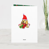 かわいいコッカースパニエル犬子犬のクリスマス シーズンカード (裏面)