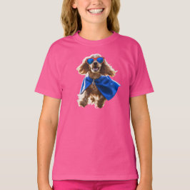 かわいいコッカー・スパニエル ヒーロー 子供Tシャツ Tシャツ