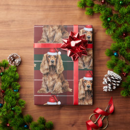 かわいいコッカー・スパニエル 愛犬家のためのクリスマス ラッピングペーパー