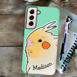 かわいいコックティエルペットバードドードルオンドルオウム海の緑 SAMSUNG GALAXY S22 ケース<br><div class="desc">この愛らしいフォンケースとコッカティエルパーソナライズされたドードルは、ペットの鳥の所有者のための甘い贈り物を作るためのどんな名前でも可能である。ハートを溶かし、鳥に対する情熱を示す。アートスタイルの白と黄色ポップ・アートのの「ティエルはおもしろいで、トレンディーの海の緑スタイリッシュの上にある。</div>