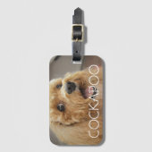 かわいいコックポウドッグペットアニマルドッグラバートラベル ラゲッジタグ (正面縦)