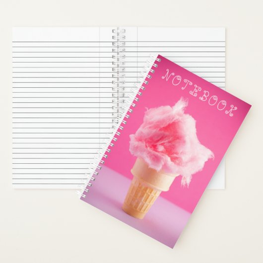 かわいいコットンキャンディコーンピンクデザート ノートブック (内側)
