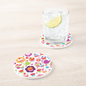 かわいいコップのケーキおよび茶ポット コースター (側面)