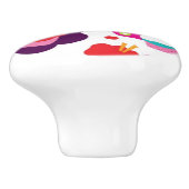 かわいいコップのケーキおよび茶ポット セラミックノブ (側面)