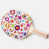 かわいいコップのケーキおよび茶ポット 卓球ラケット (横)