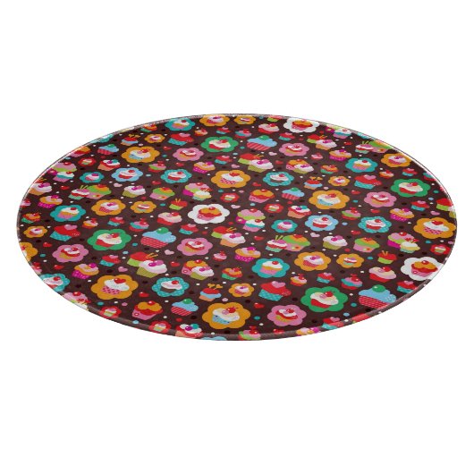 かわいいコップのケーキパターン カッティングボード (角)