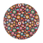 かわいいコップのケーキパターン カッティングボード (正面)