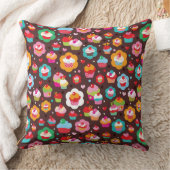 かわいいコップのケーキパターン クッション (ブランケット)