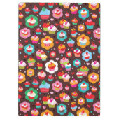 かわいいコップのケーキパターン クリップボード (裏面)