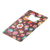 かわいいコップのケーキパターン クレジットカード栓抜き (正面アングル)