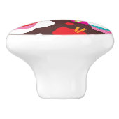 かわいいコップのケーキパターン セラミックノブ (側面)