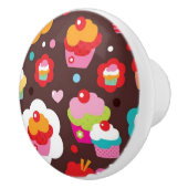 かわいいコップのケーキパターン セラミックノブ (右)