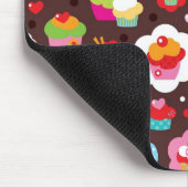 かわいいコップのケーキパターン マウスパッド (コーナー)