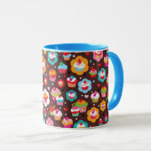 かわいいコップのケーキパターン マグカップ (正面右)