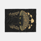 かわいいコテージオーエステティックキャットマッシュルームウィメンズキッズ フリースブランケット (正面(横))