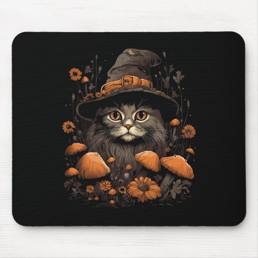 かわいいコテージオーエステティックキャットマッシュルームウィメンズキッズ マウスパッド (正面)