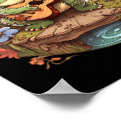 かわいいコテージコアエステティック遊フロッグのバンジョーM ポスター (角)