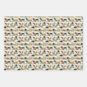 かわいいコテージコアタイル引っ越し祝いパーティーパーティー ラッピングペーパーシート (正面2)
