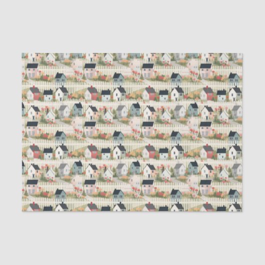 かわいいコテージコアタイル引っ越し祝いパーティーパーティー 薄葉紙 (正面)