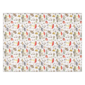 かわいいコテージコアフォレストマッシュルームフロッグカタツムリ テーブルクロス (正面(横))