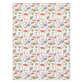 かわいいコテージコアフォレストマッシュルームフロッグカタツムリ テーブルクロス (正面)