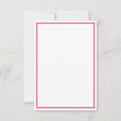 かわいいコテージスタイルフローラバスケットピンクグリーン サンキューカード (裏面)