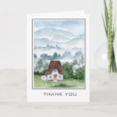 かわいいコテージ不動産仲介業者またはモーゲージサンキューカード サンキューカード (正面)