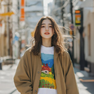 かわいいコテージ冒険 Tシャツ