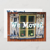 かわいいコテージ名刺の交換を移動 案内ポストカード (正面/裏面)