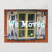 かわいいコテージ名刺の交換を移動 案内ポストカード (正面)