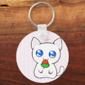 かわいいコネコキーチェーン キーホルダー (正面)