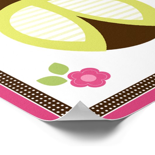 かわいいコバチと花のベビーアートポスター ポスター (角)