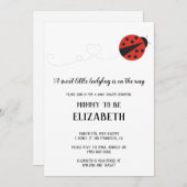 かわいいコバチの赤ちゃんのお祝い 招待状 (正面/裏面)