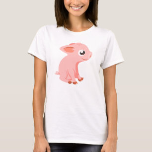 かわいいコブタの家畜のTシャツ Tシャツ