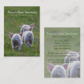 かわいいコブタの農場の聖域の名刺 名刺 (正面/裏面)