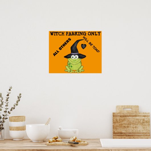 かわいいコメディアハロウィーンポスター ポスター (キッチン)