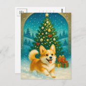 かわいいコメリールギハッピークリスマスツリーハガキ ポストカード (正面/裏面)