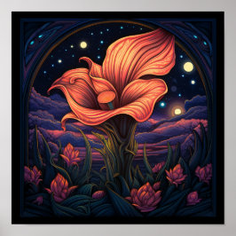 かわいいコラリリーの花 - 自然を愛する人へ リリー ポスター