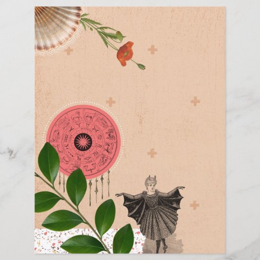 かわいいコラージュ切り離しスクラップブック作り紙シート (正面)